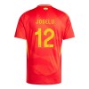 Camisola Espanha Joselu 12 Homen Equipamento 1ª Euro 2024